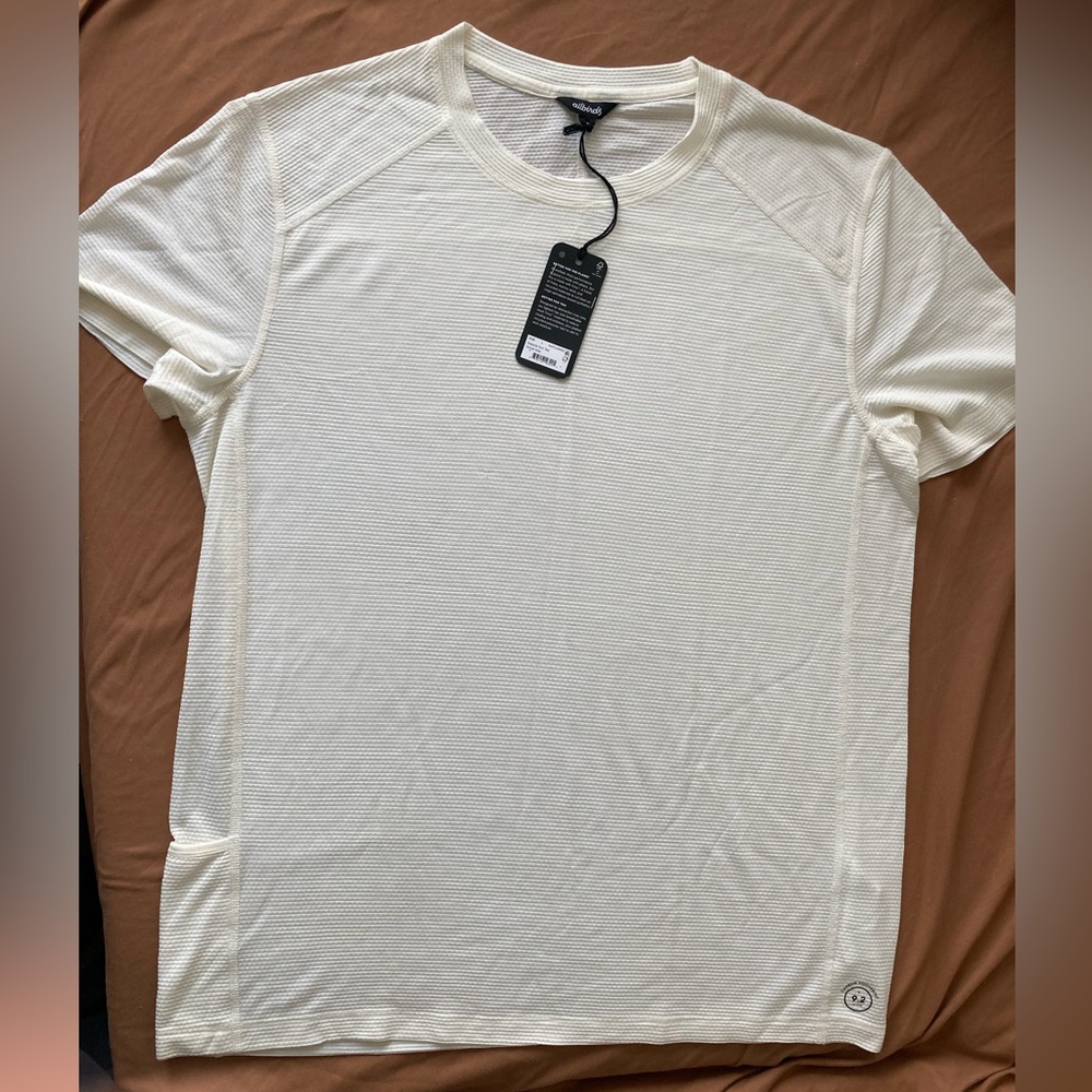 Allbirds Men's Natural Run Tee White/Cream NWT